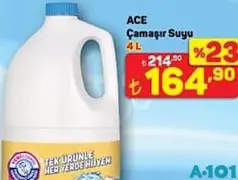 ACE ÇAMAŞIR SUYU 4 L fiyat ve kampanya bilgisi